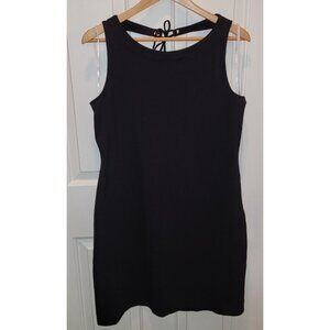 Tommy Bahama Jer-Sea Sheath Dress Women LARGE Black Vacation Beach